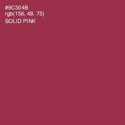 #9C304B - Solid Pink Color Image
